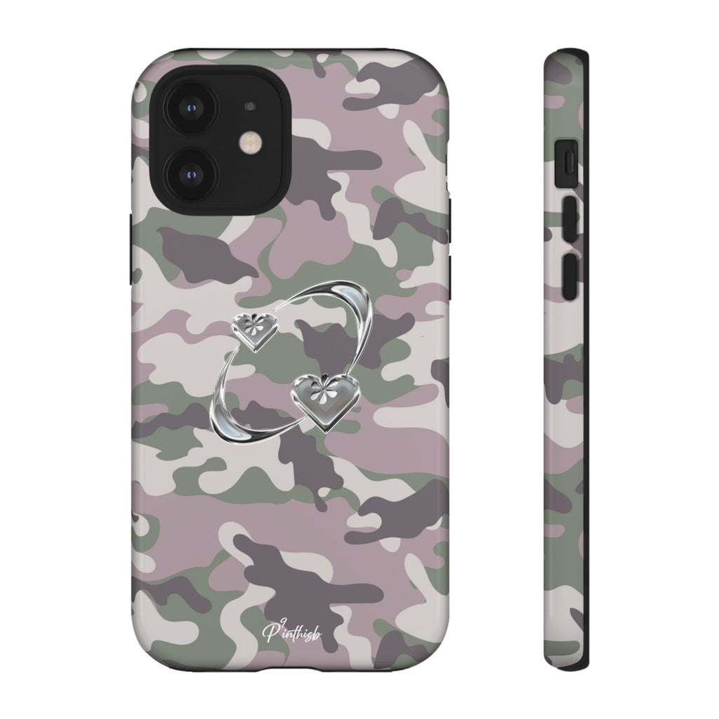 Camouflage Heart Tough Phone Case