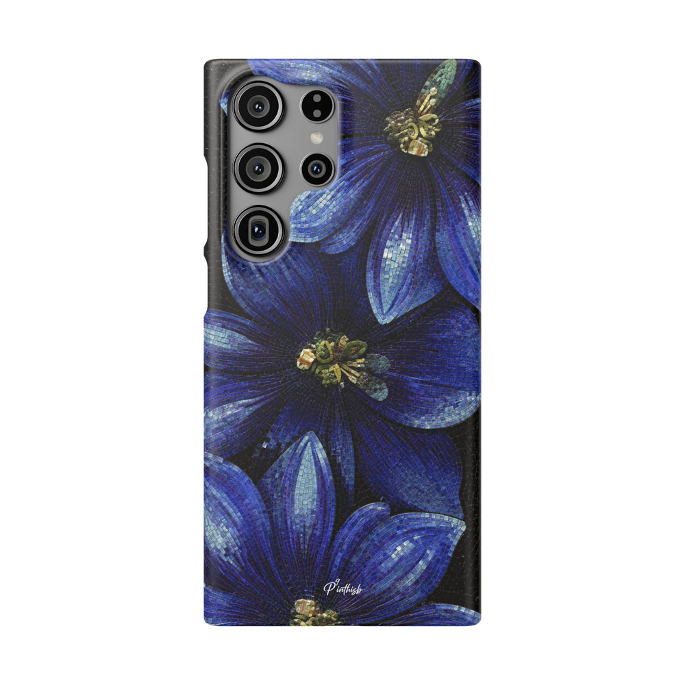 Blue Floral Snap Case