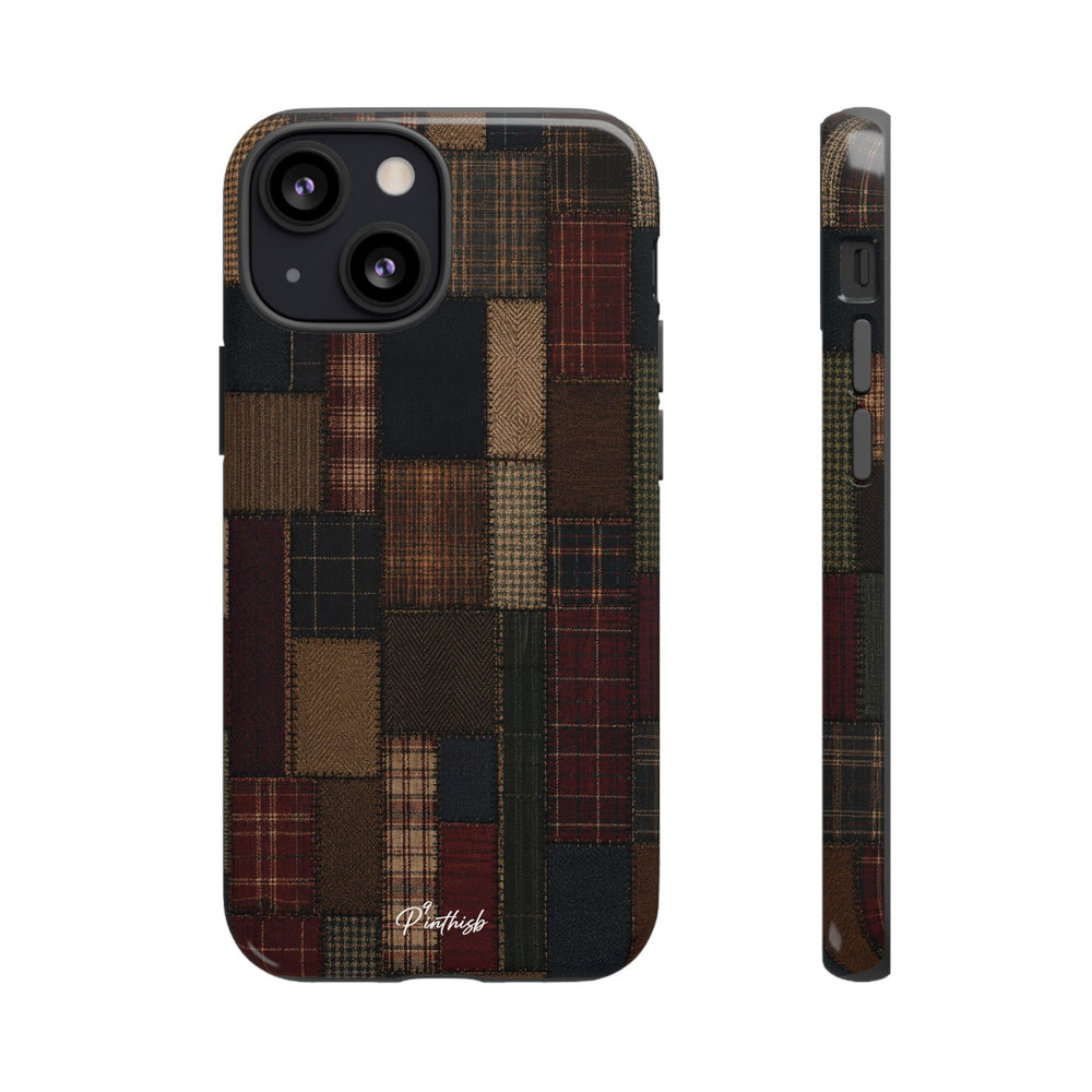 Plaid Patchwork Tough Phone Case