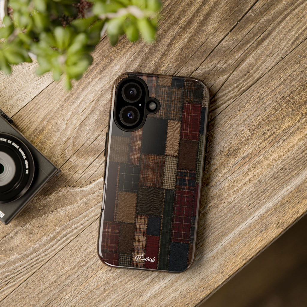 Plaid Patchwork Tough Phone Case