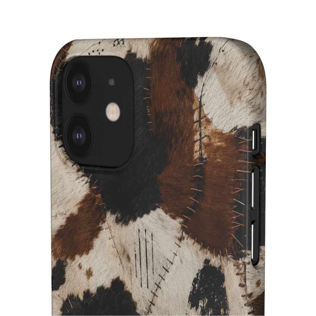 Brown & Black Animal Print Snap Case