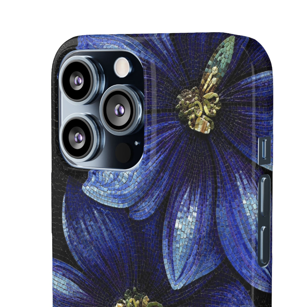 Blue Floral Snap Case
