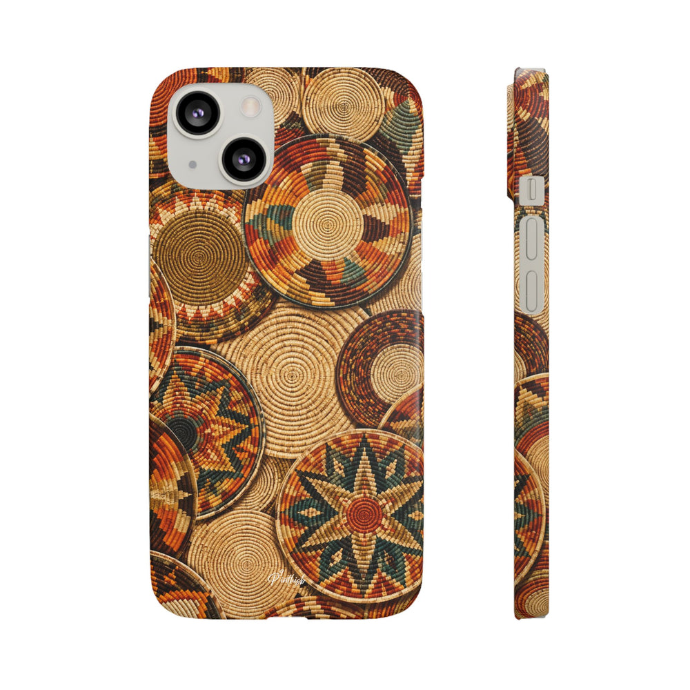 Bohemian Woven Basket Pattern Snap Case