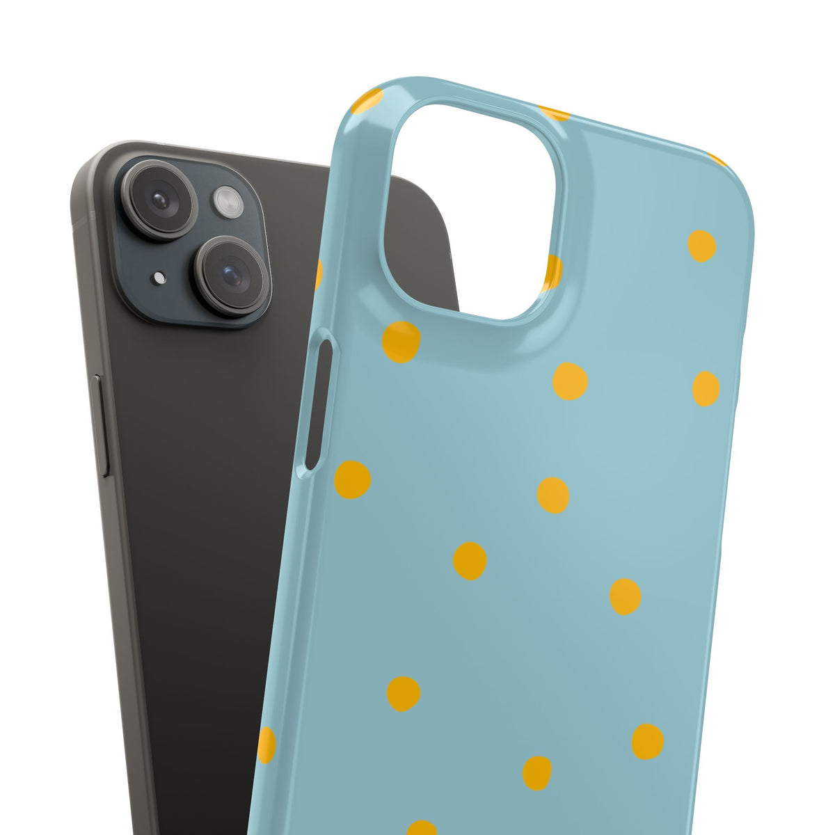 Blue & Yellow Polka Dot Snap Phone Case