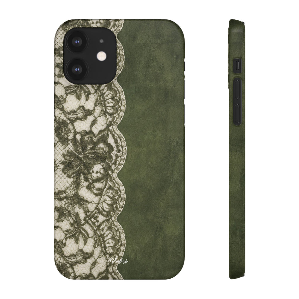 Olive Lace Snap Case