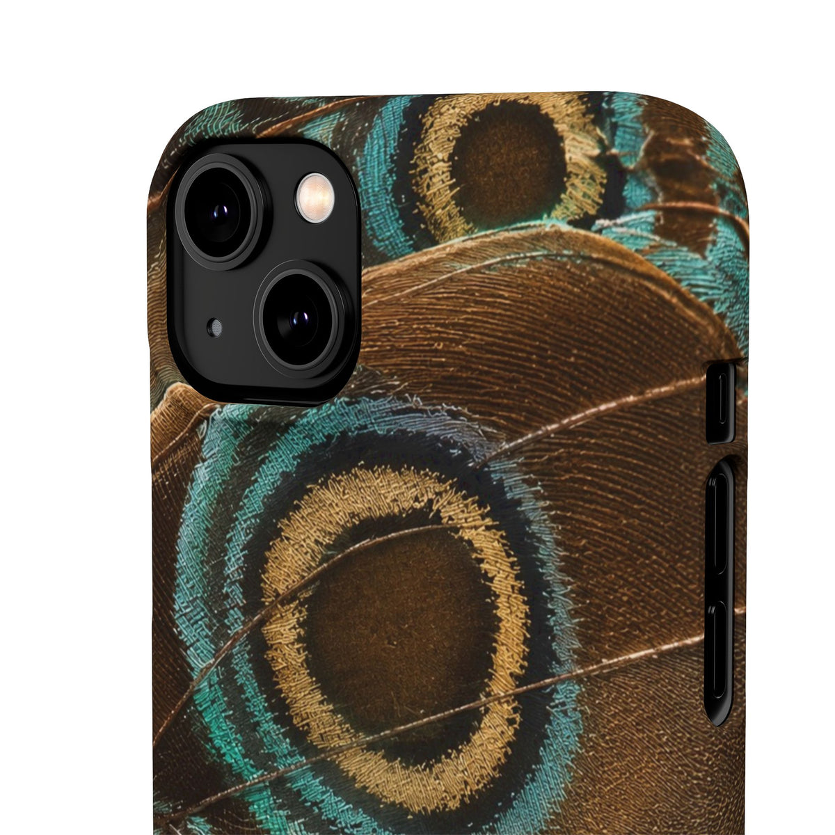 Peacock Feather Pattern Snap Case