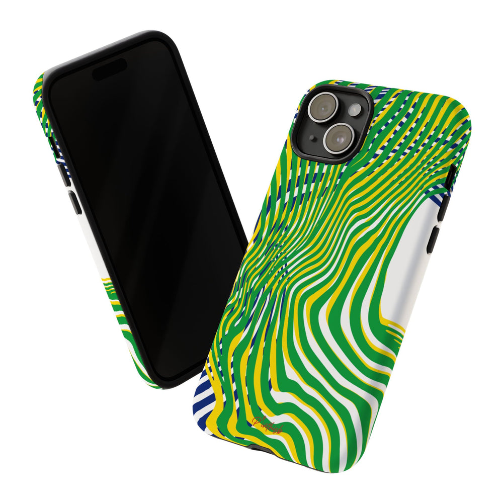 Abstract Green Wave Phone Case