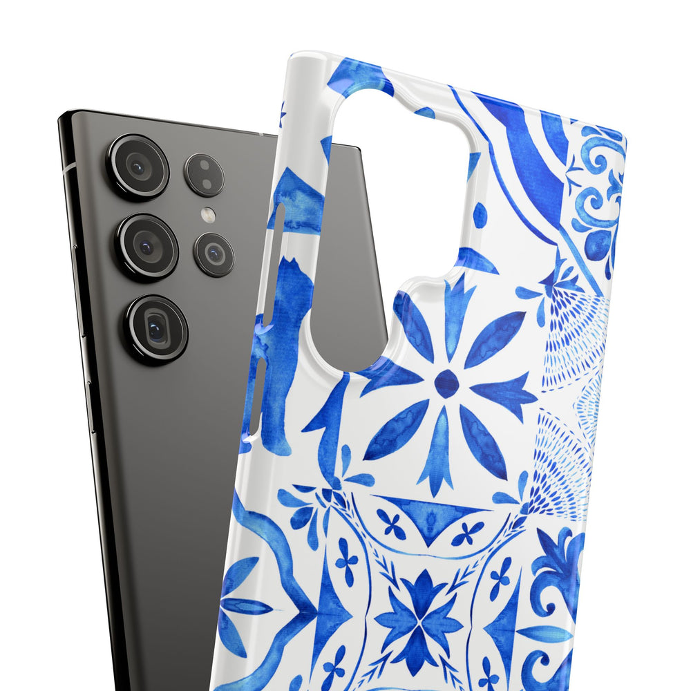Blue Tile Pattern Snap Phone Case