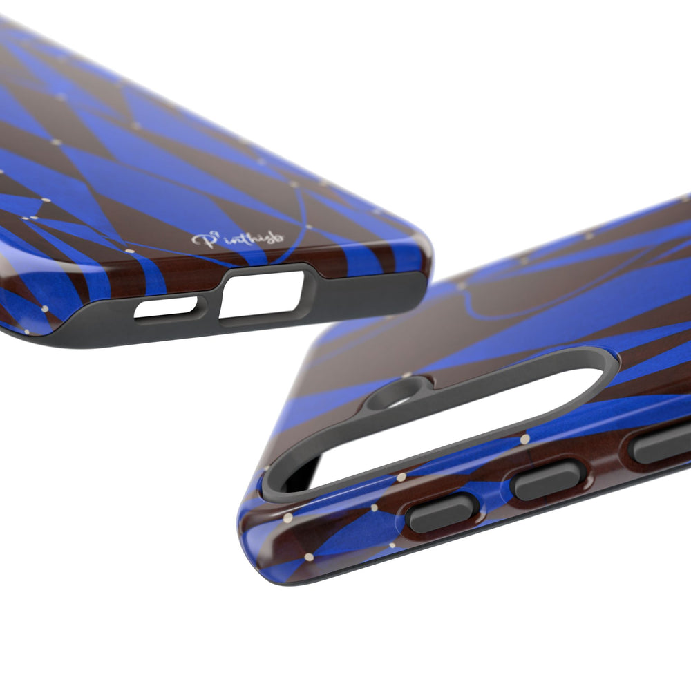 Geometric Blue Diamond Tough Phone Case