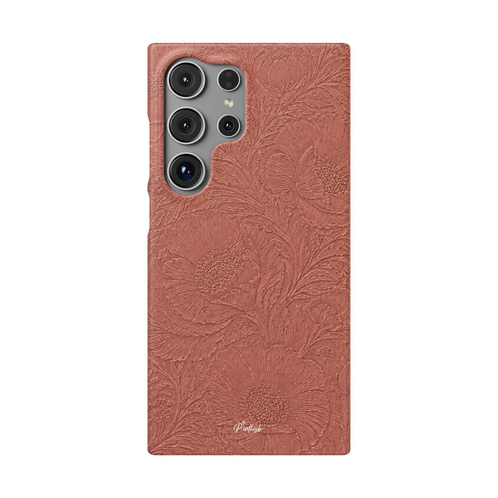 Embossed Floral Snap Case