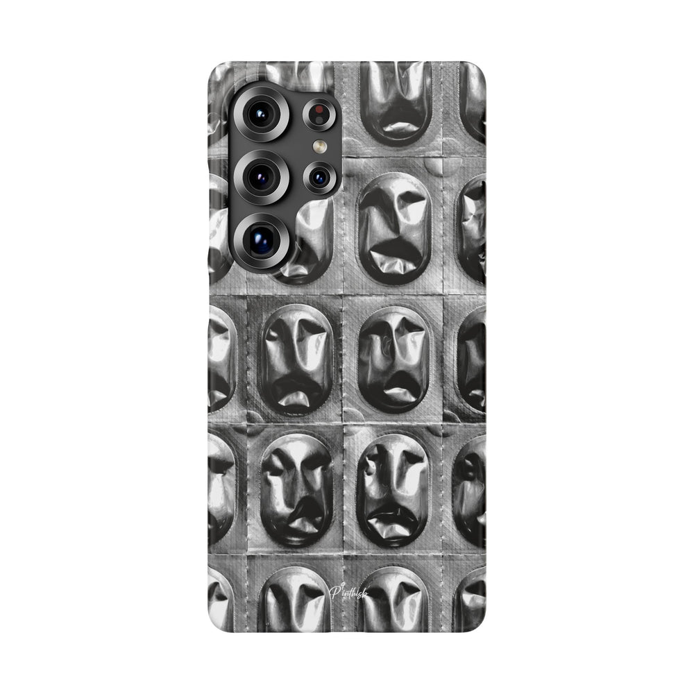 Metallic Mask Grid Snap Case