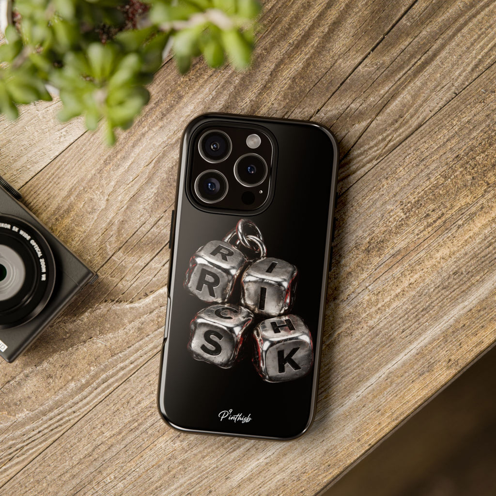 Metallic Dice 'RISK' Phone Case
