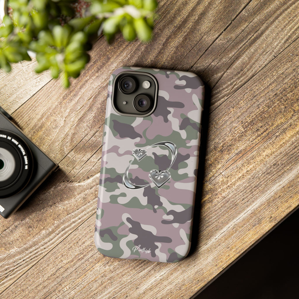 Camouflage Heart Tough Phone Case
