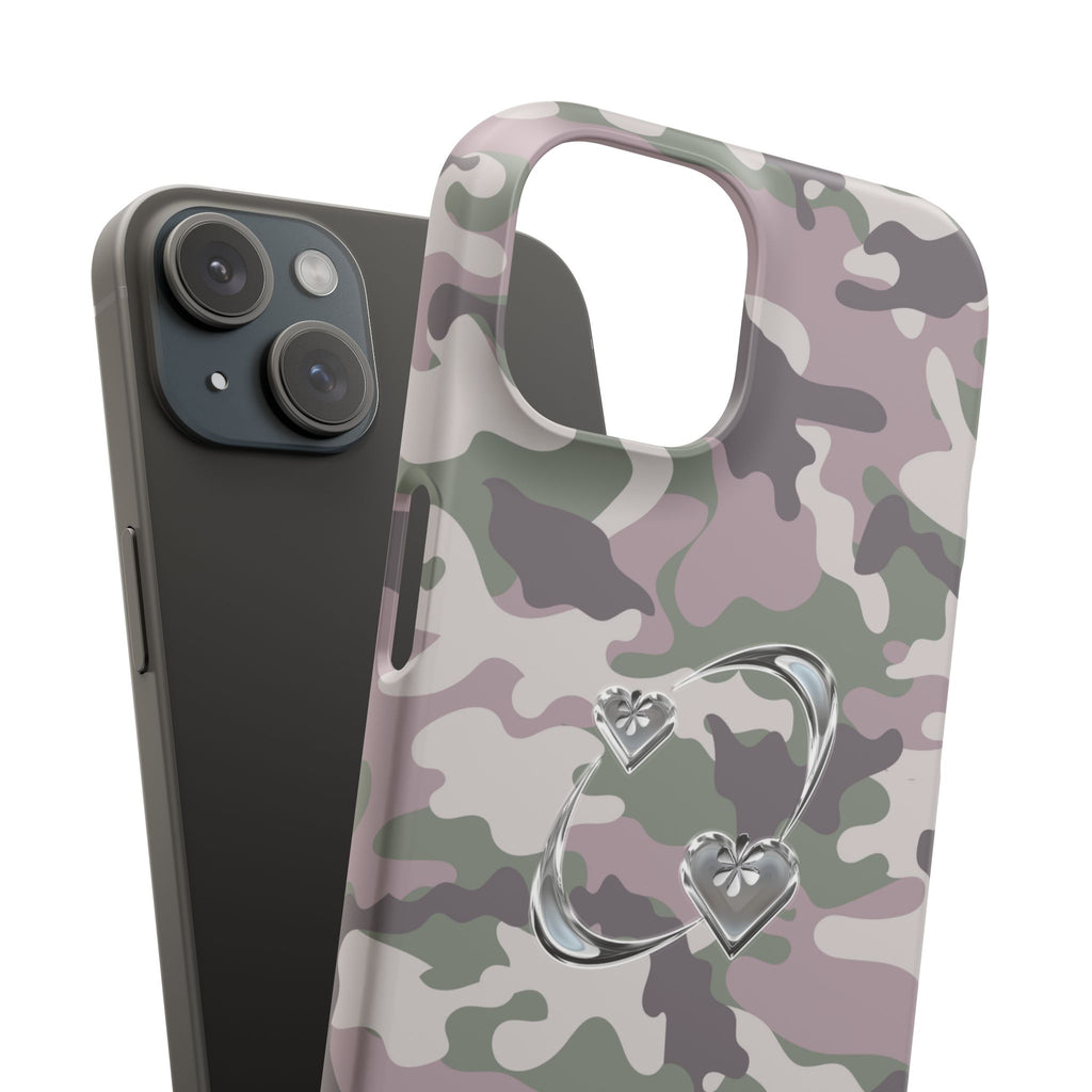 Camouflage Heart Snap Phone Case