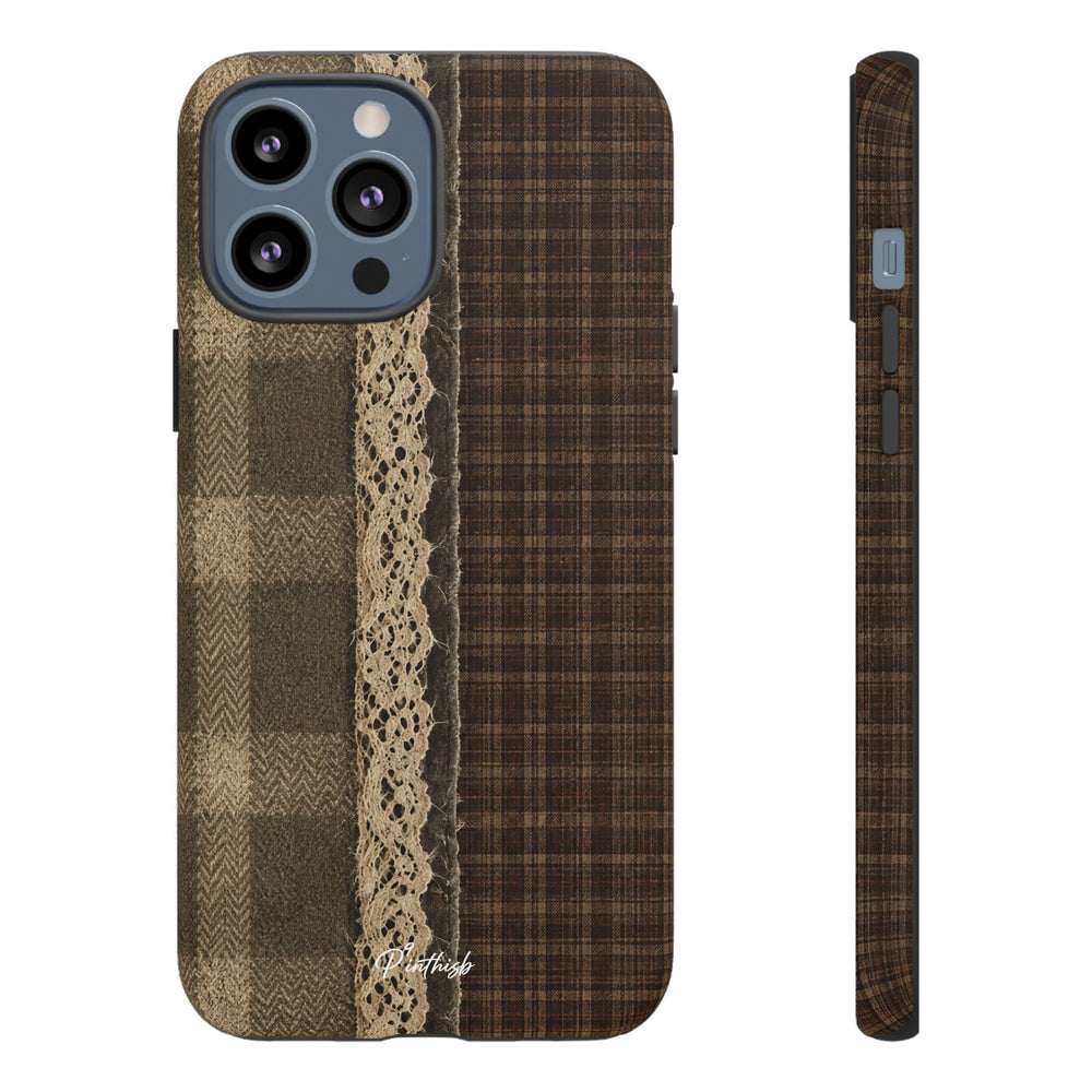 Plaid Lace Tough Phone Case