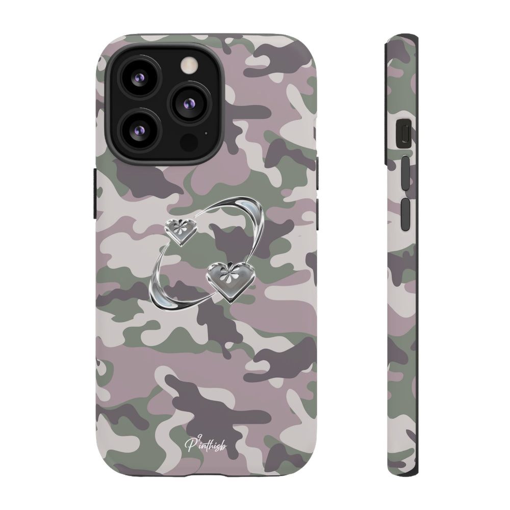 Camouflage Heart Tough Phone Case
