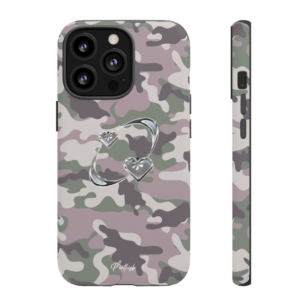 Camouflage Heart Tough Phone Case