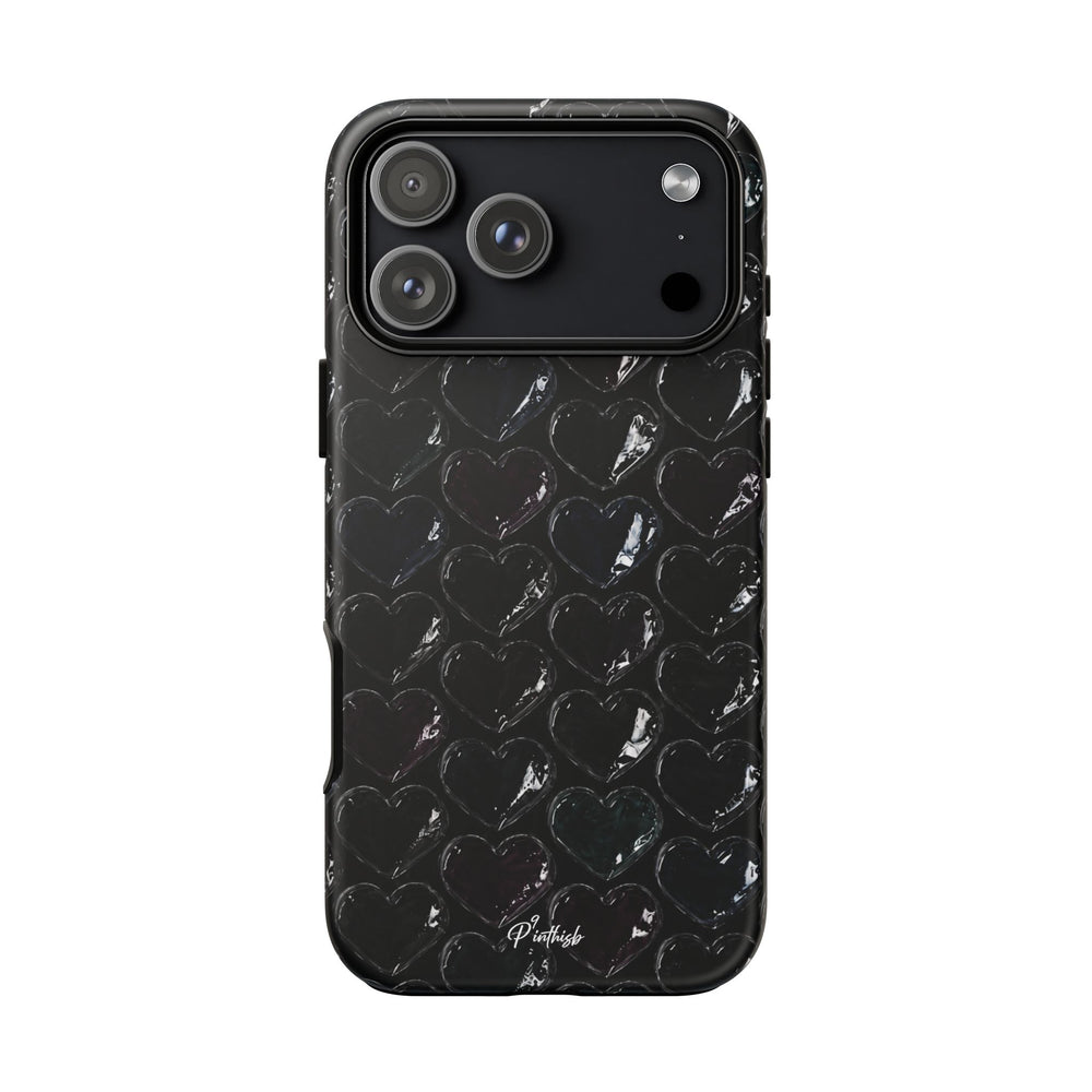 Black Pop Hearts Tough Case