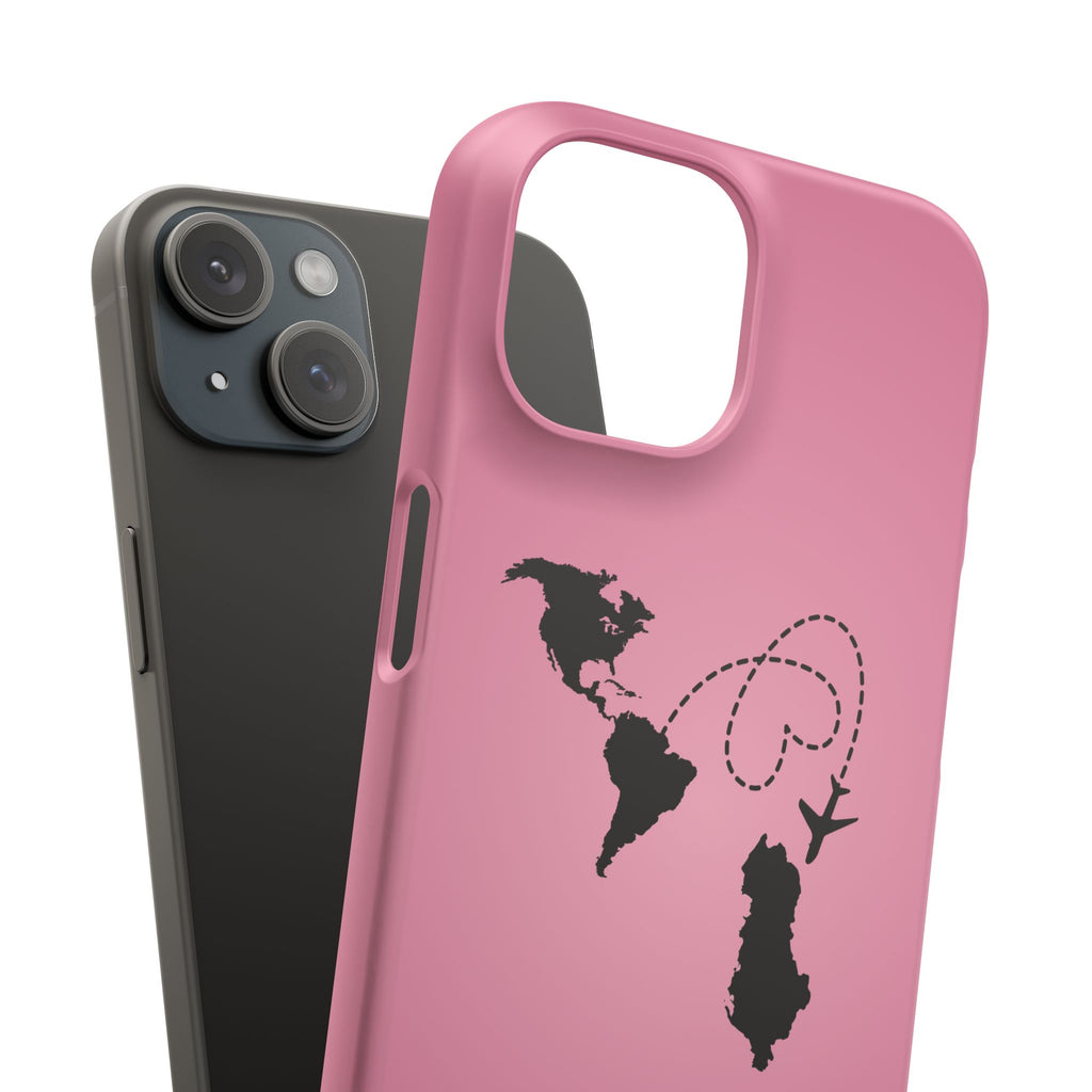 America to Albania Pink Snap Phone Case