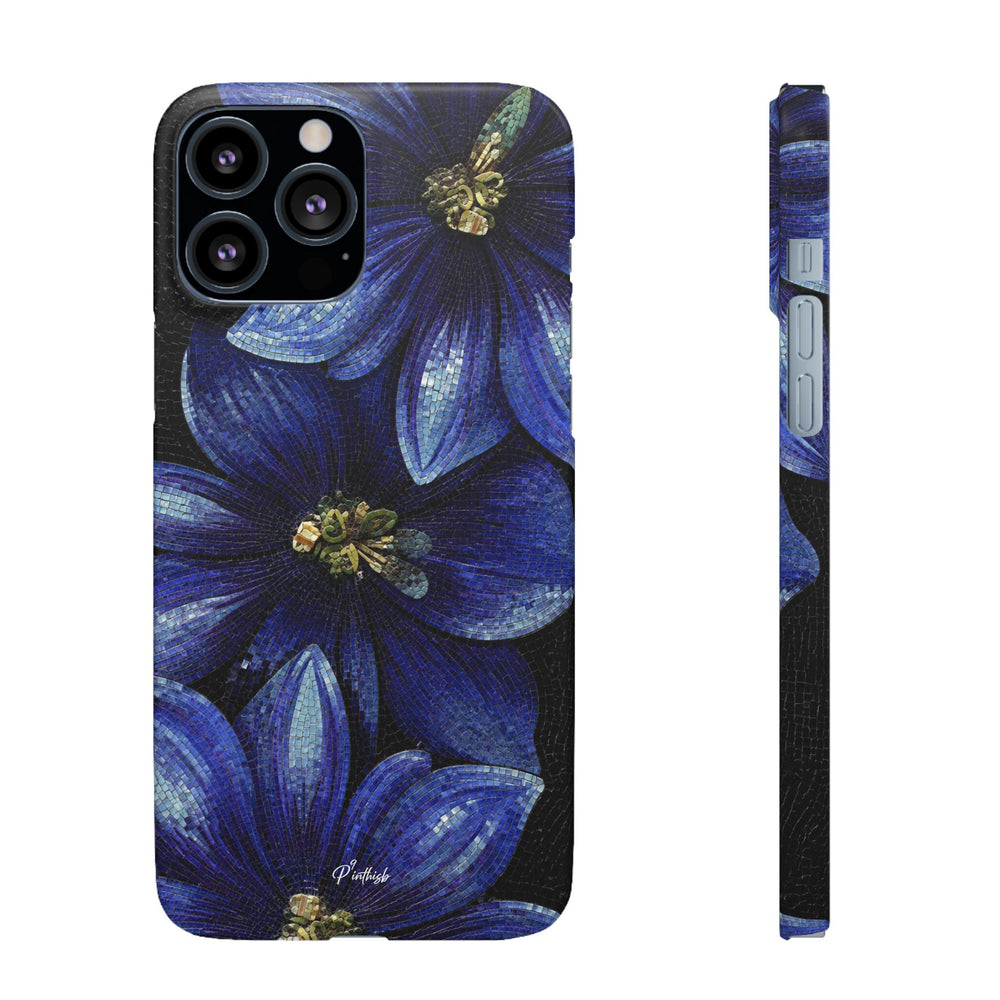 Blue Floral Snap Case