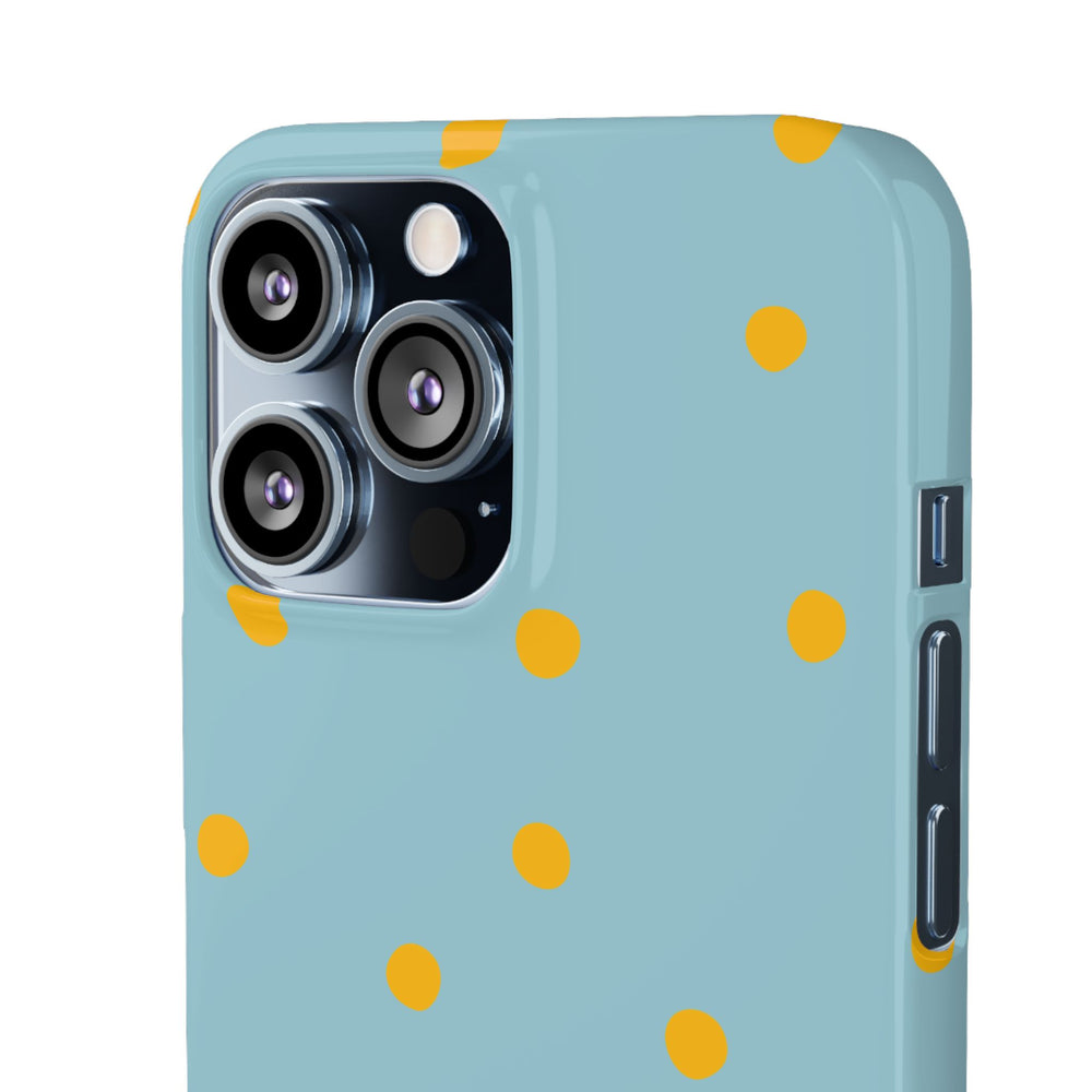 Blue & Yellow Polka Dot Snap Phone Case