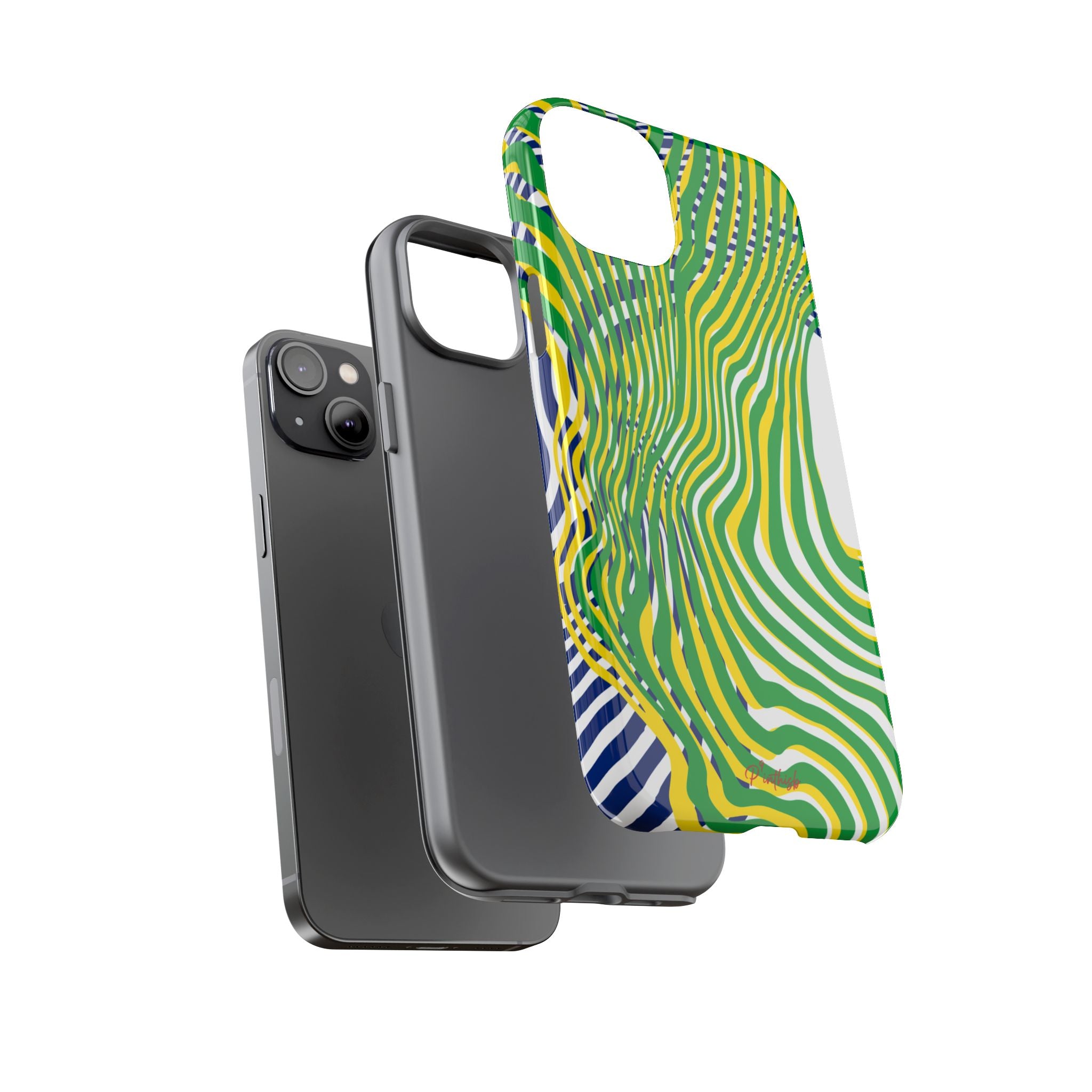 Abstract Green Wave Phone Case