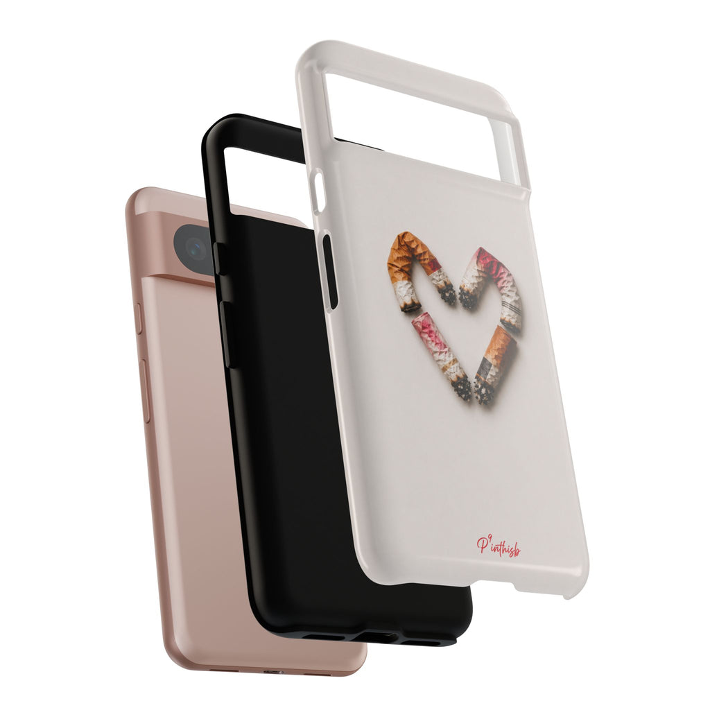 Cigarette Butts Heart Tough Case