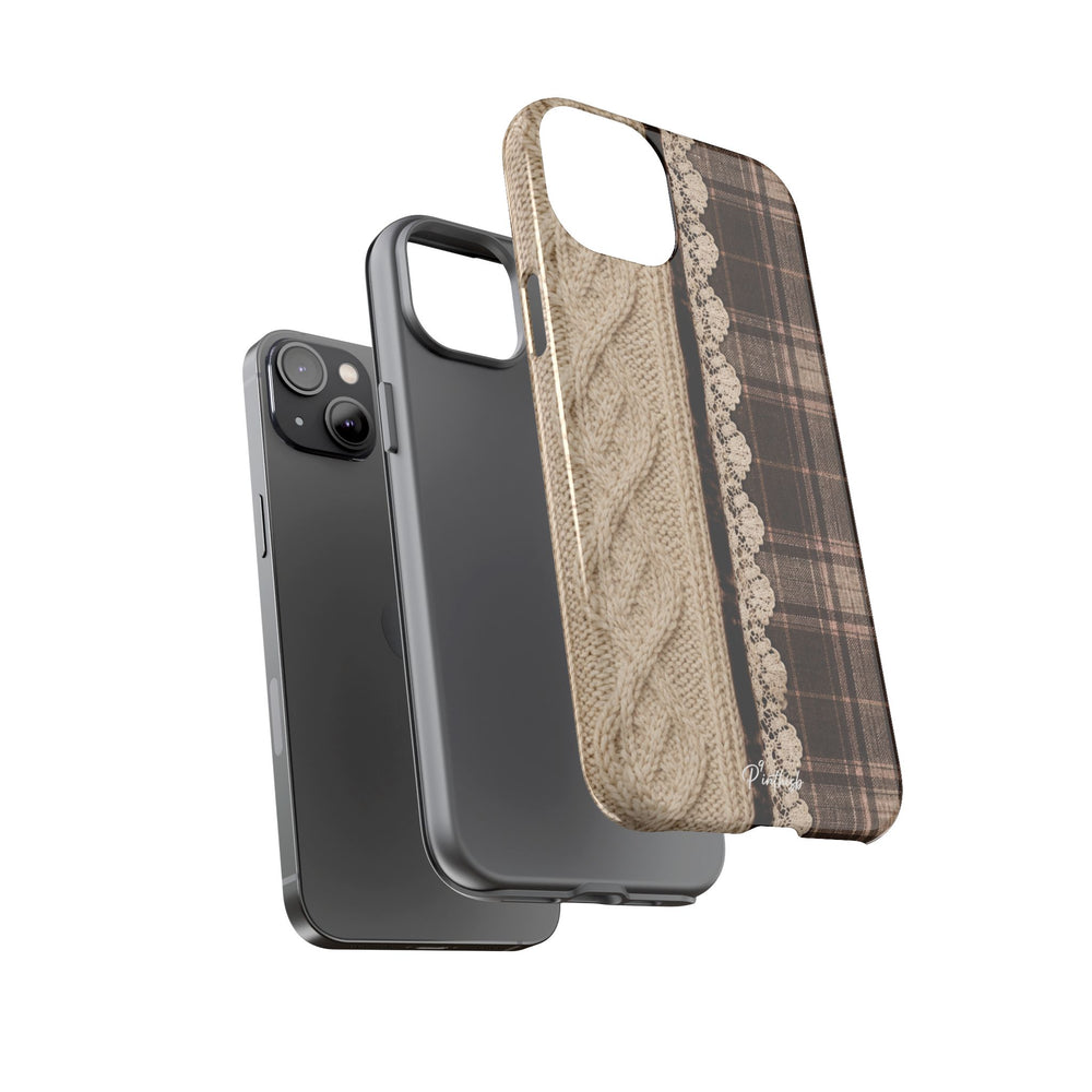 Cozy Plaid Knit Tough Phone Case