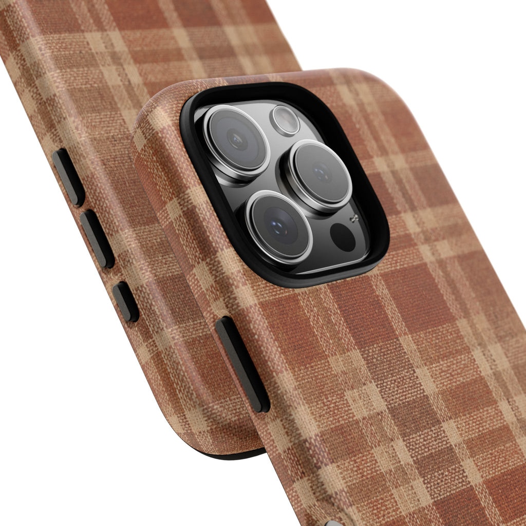 Rustic Brown Cozy Plaid Tough Case