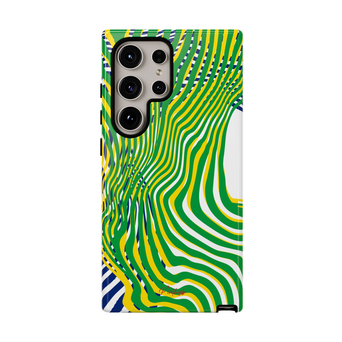 Abstract Green Wave Phone Case