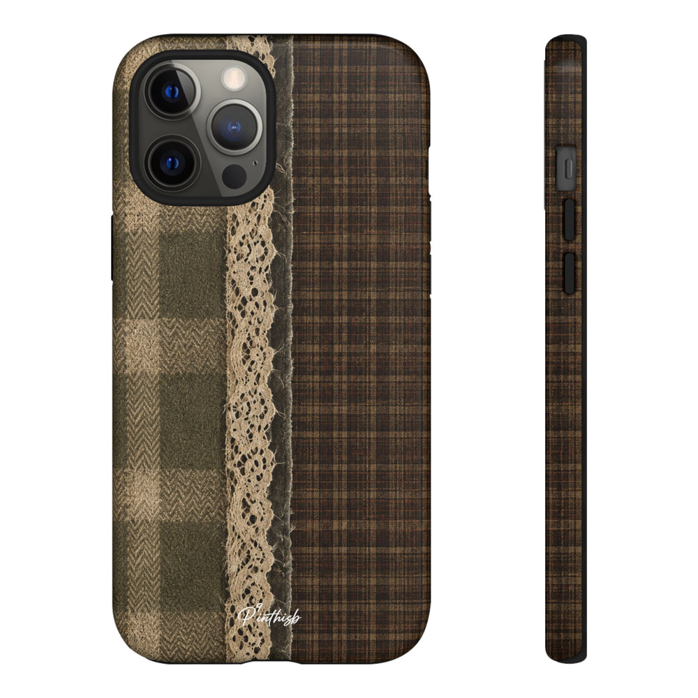 Plaid Lace Tough Phone Case