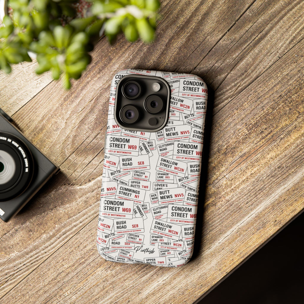 Cheeky London Street Signs Phone Case