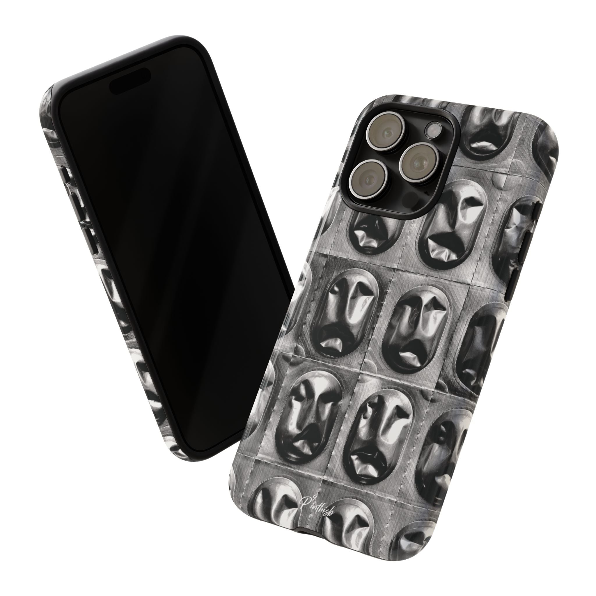 Metallic Mask Grid Tough Case