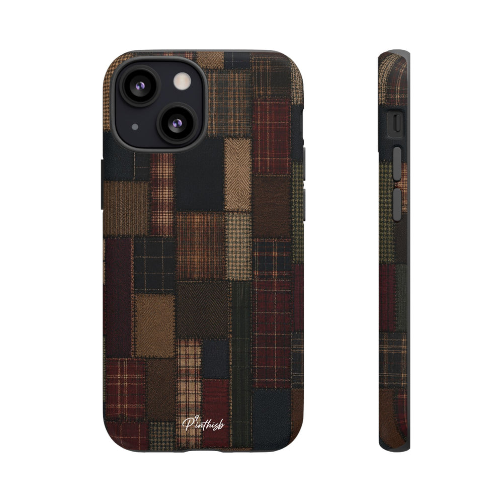 Plaid Patchwork Tough Phone Case