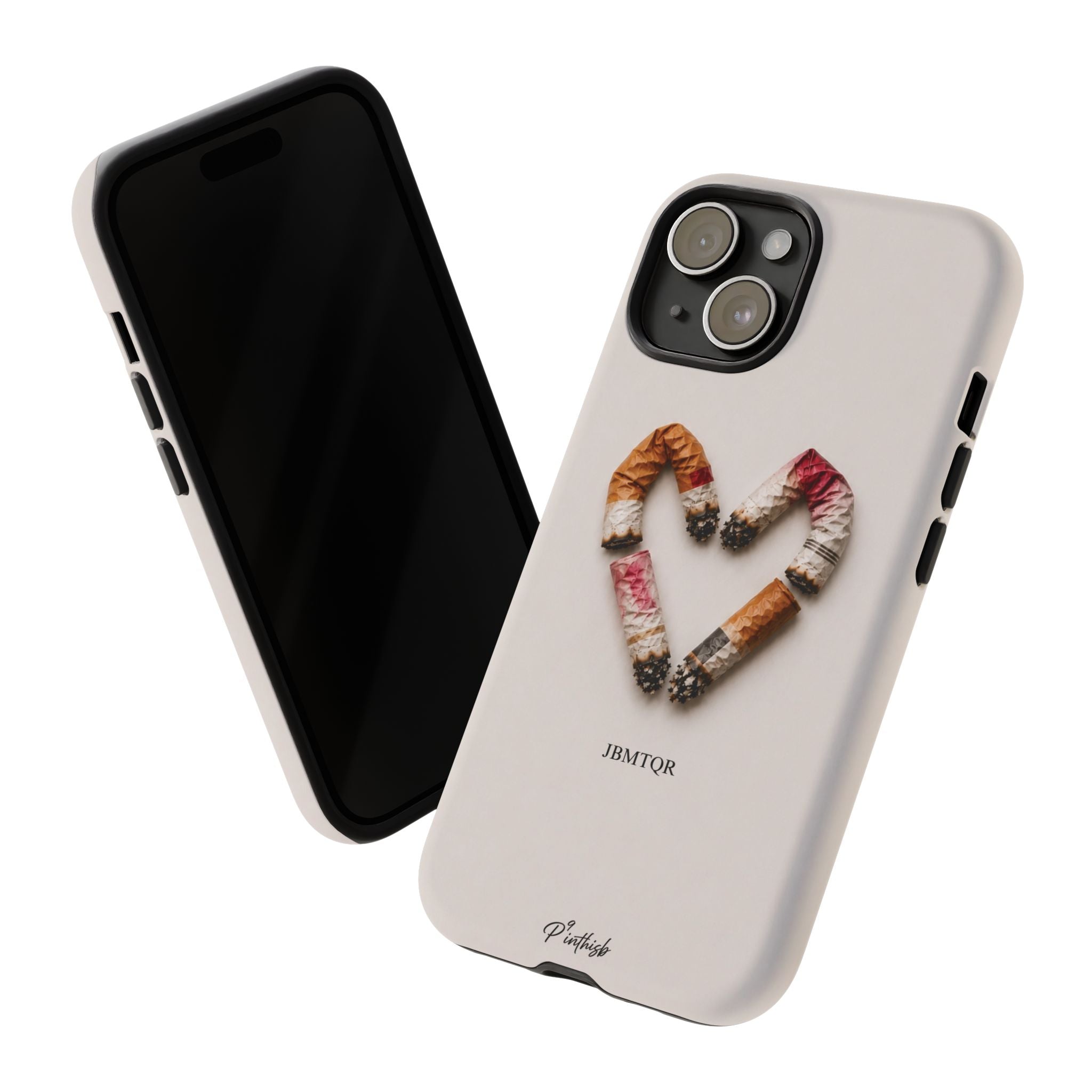 Cigarette Heart Butts "JBMTQR" Tough Case