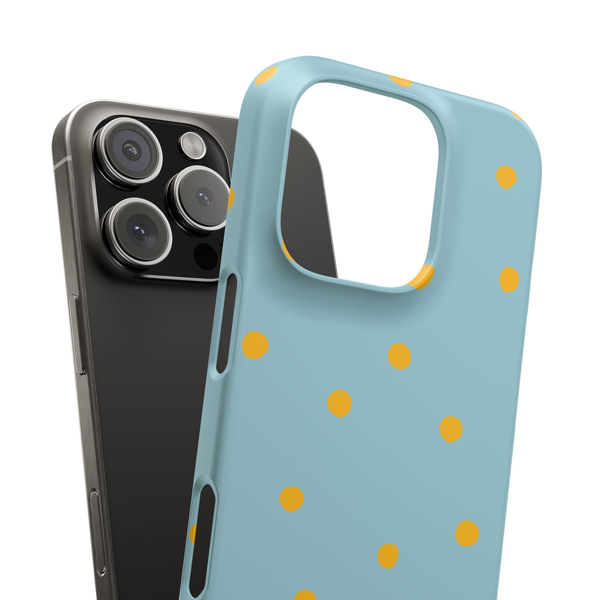 Blue & Yellow Polka Dot Snap Phone Case