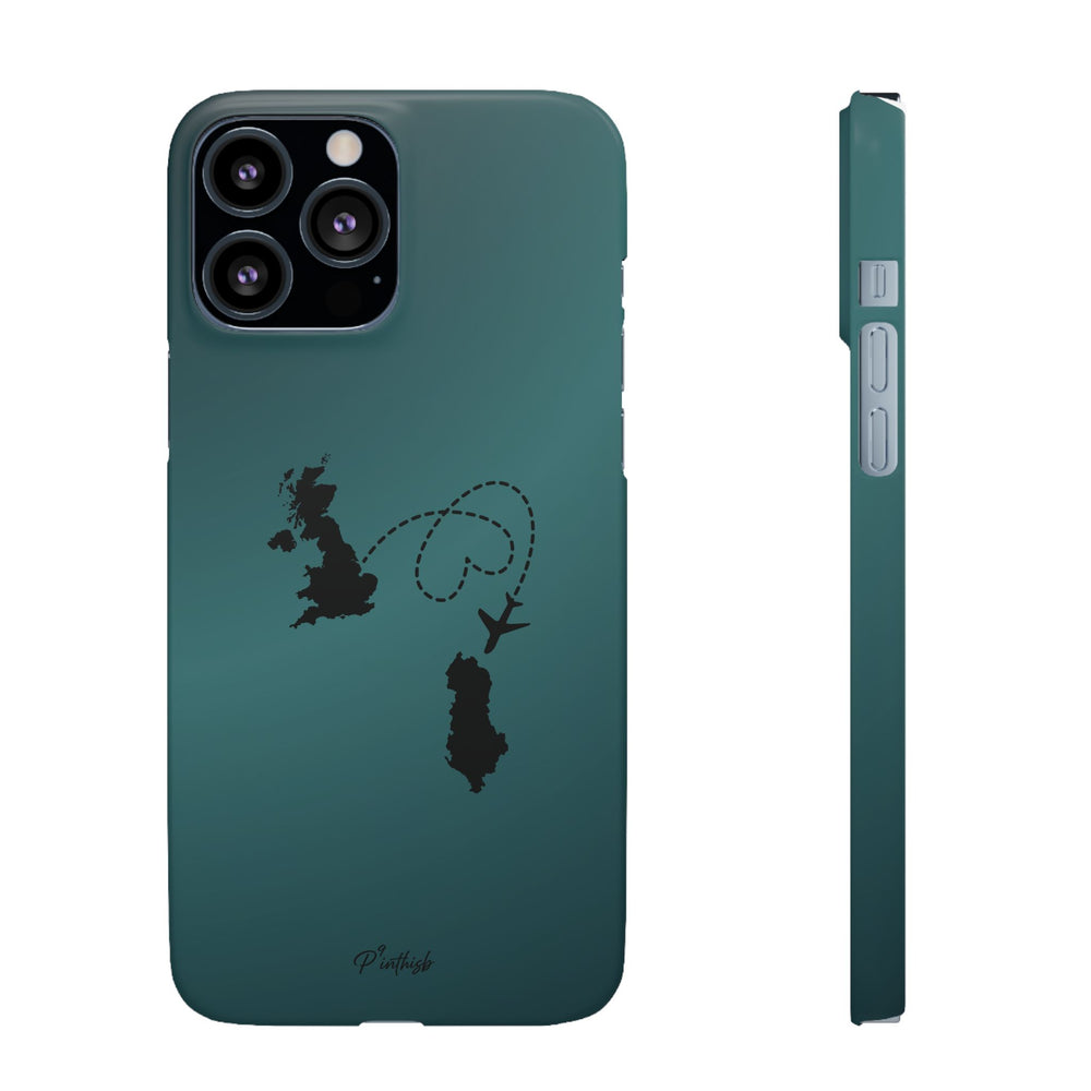 Copy of UK to Albania Pink Snap Phone Case