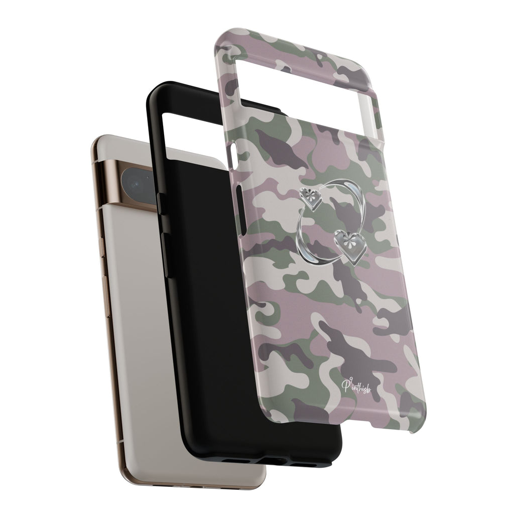 Camouflage Heart Tough Phone Case