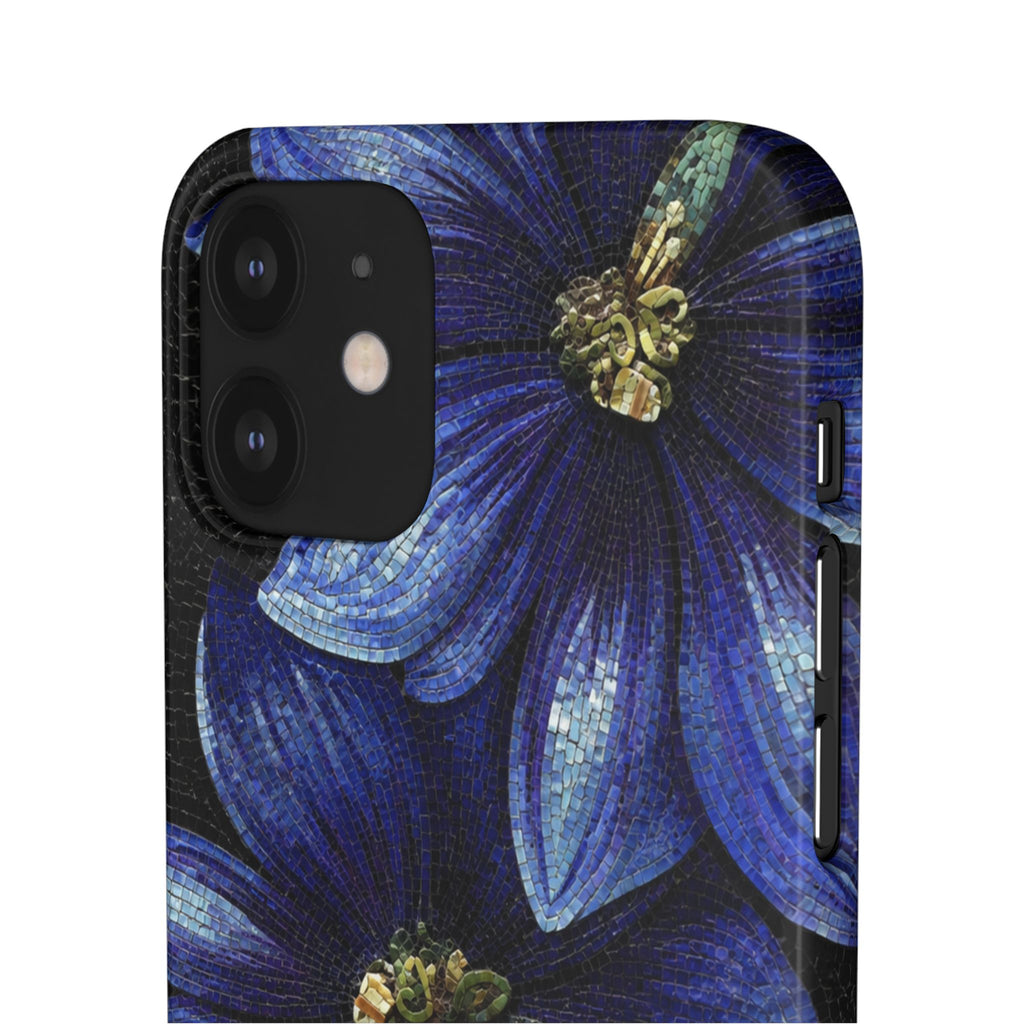 Blue Floral Snap Case
