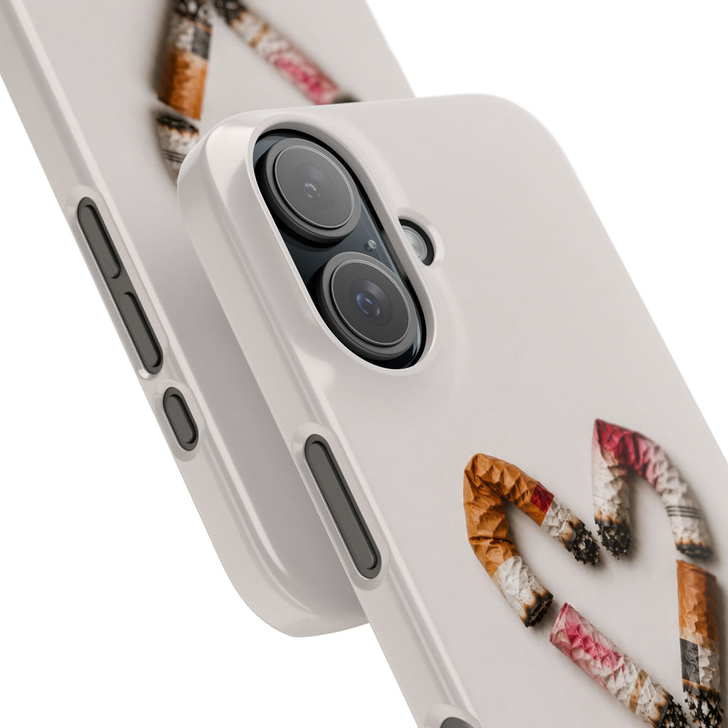 Cigarette Butts Heart Snap Case