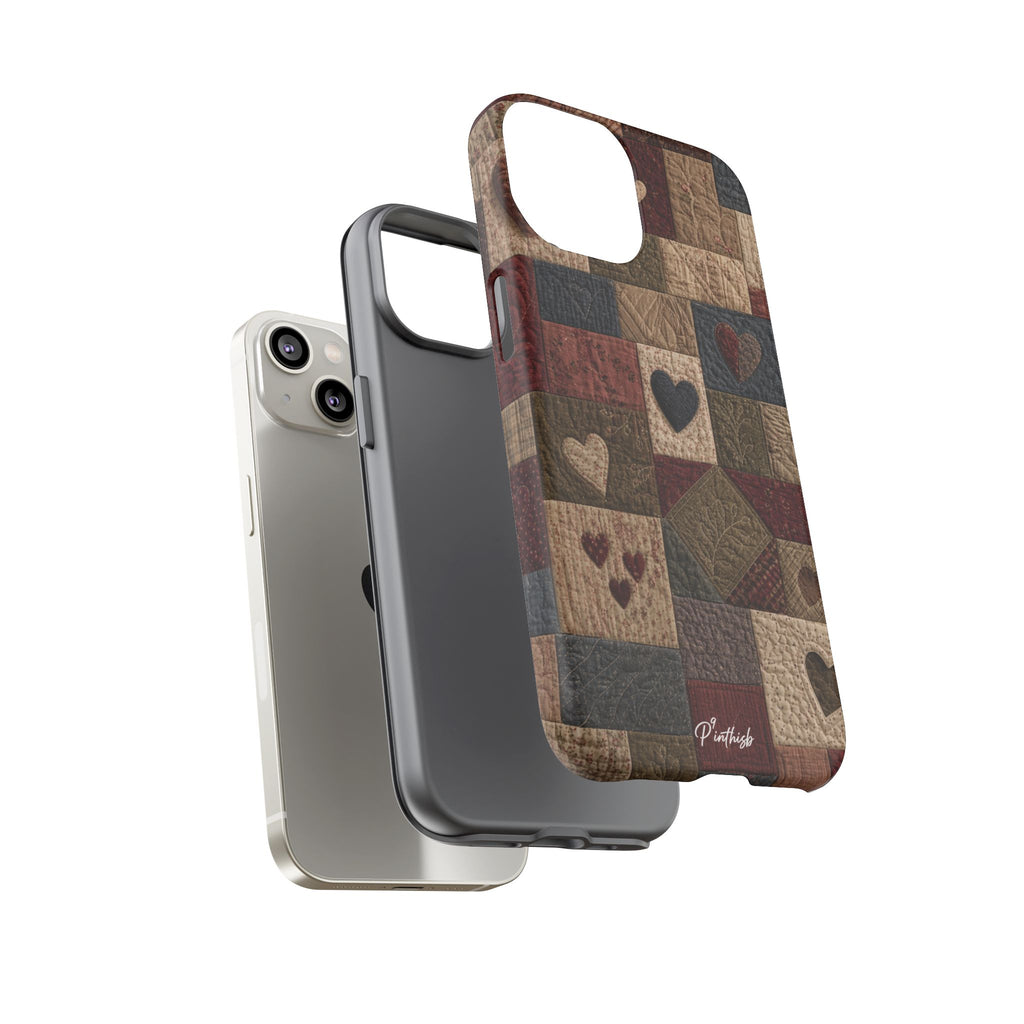 Patchwork Hearts Phone Case