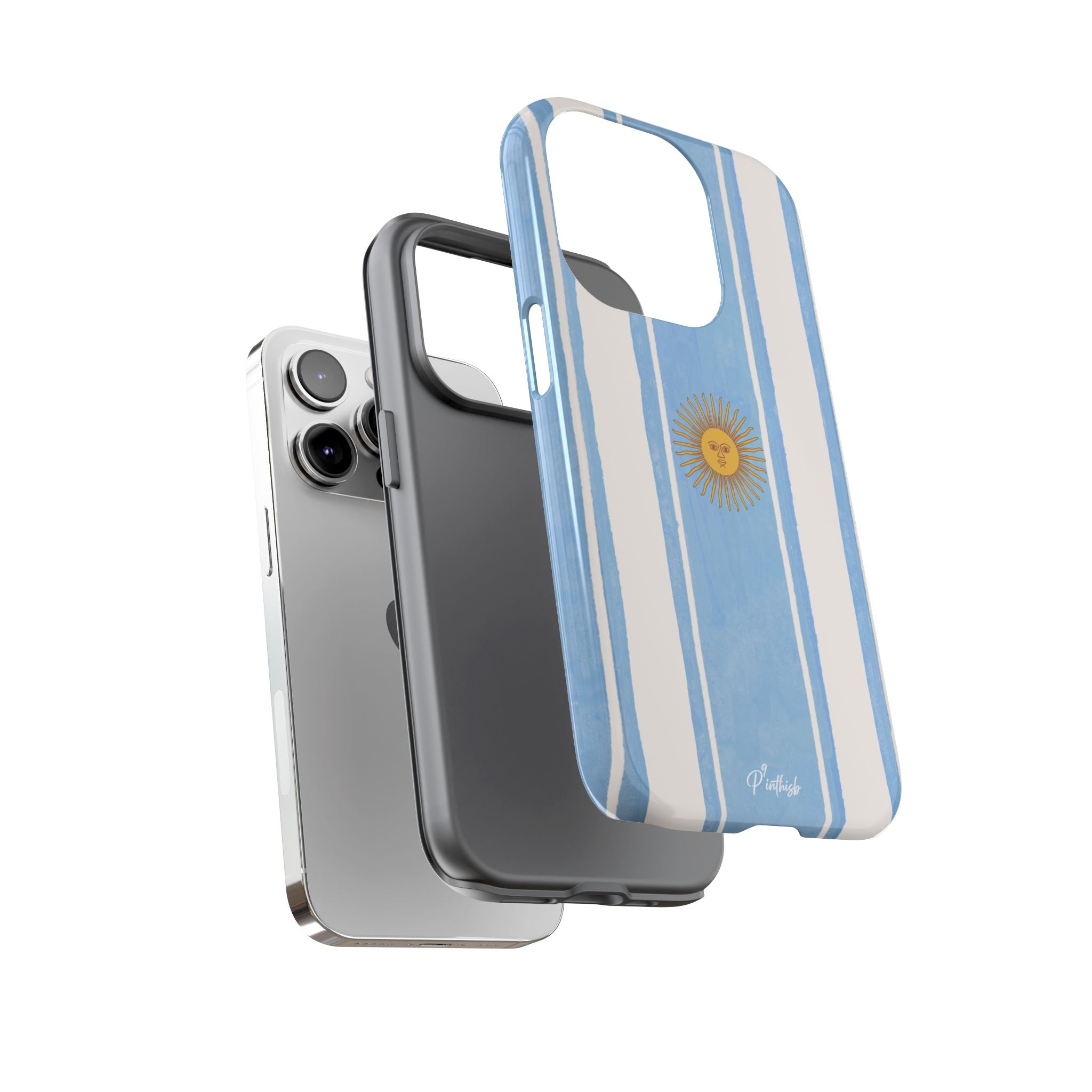 Argentina Flag Tough Phone Case – Blue White Striped Sun Protector