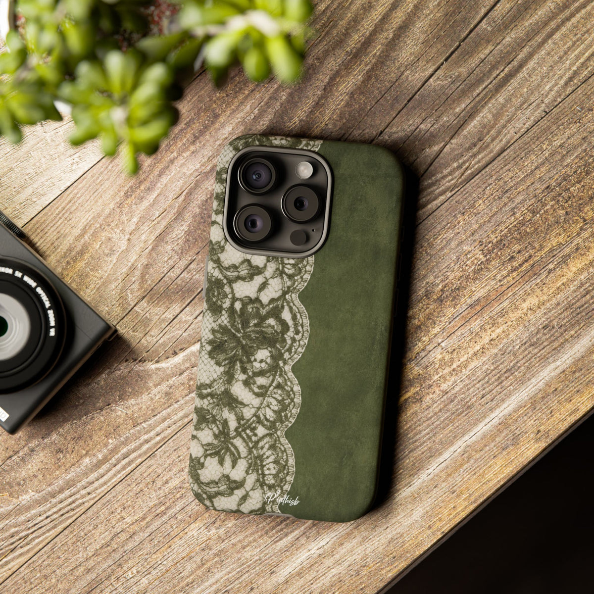 Olive Lace Tough Case