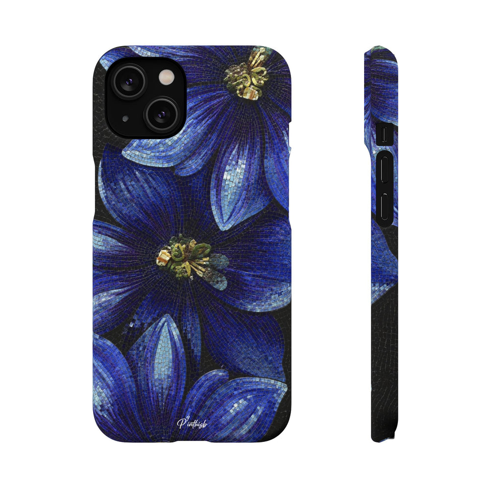 Blue Floral Snap Case