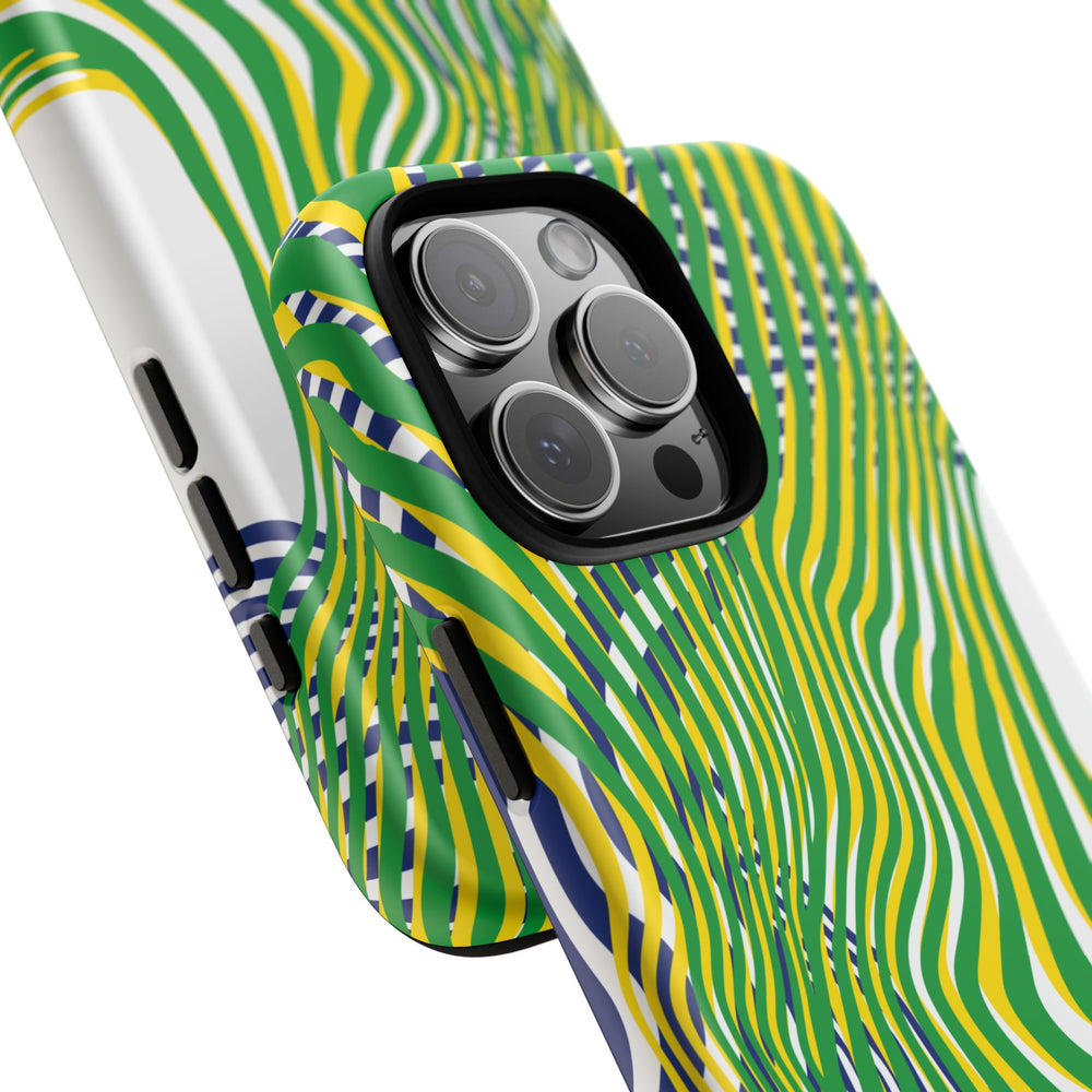 Abstract Green Wave Phone Case