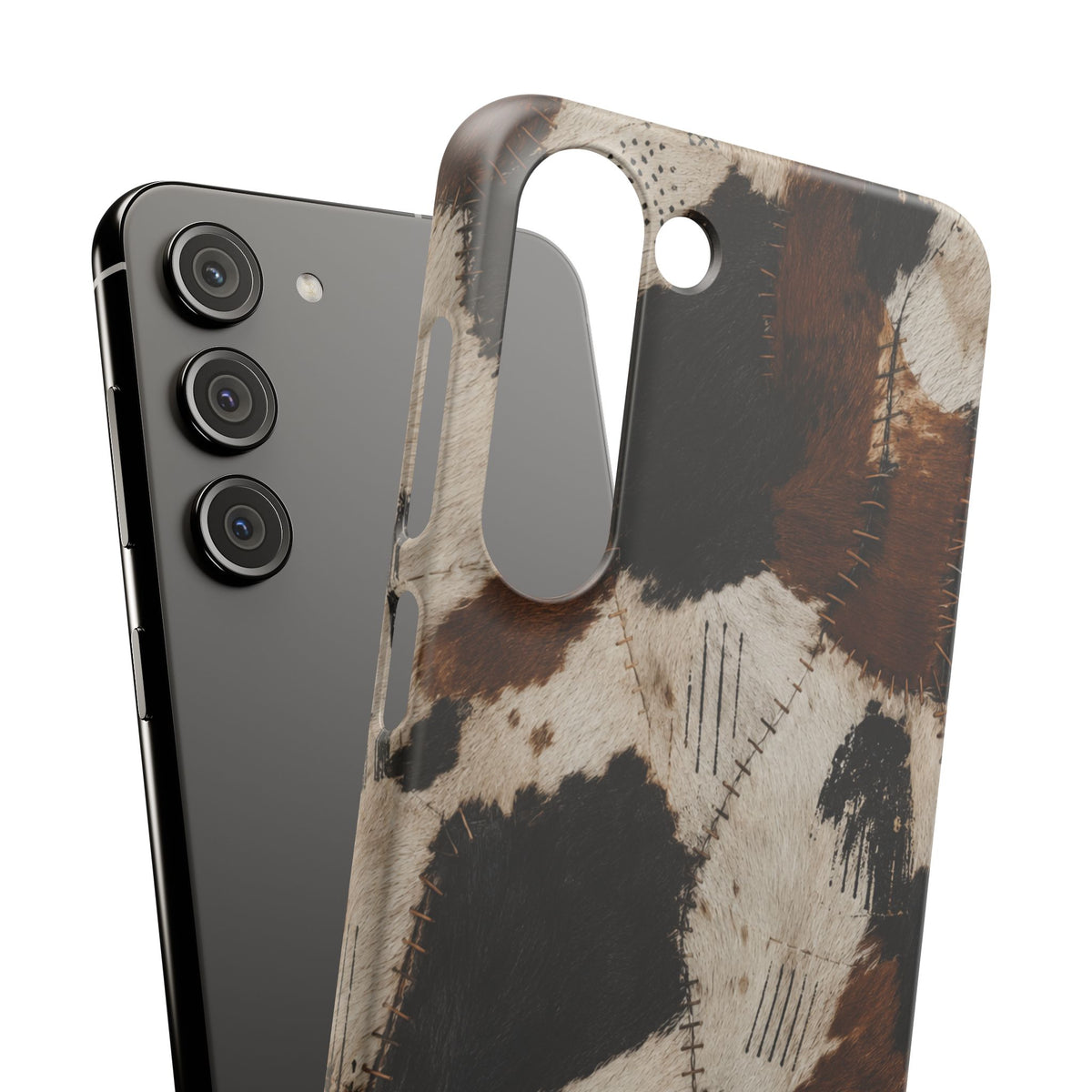 Brown & Black Animal Print Snap Case