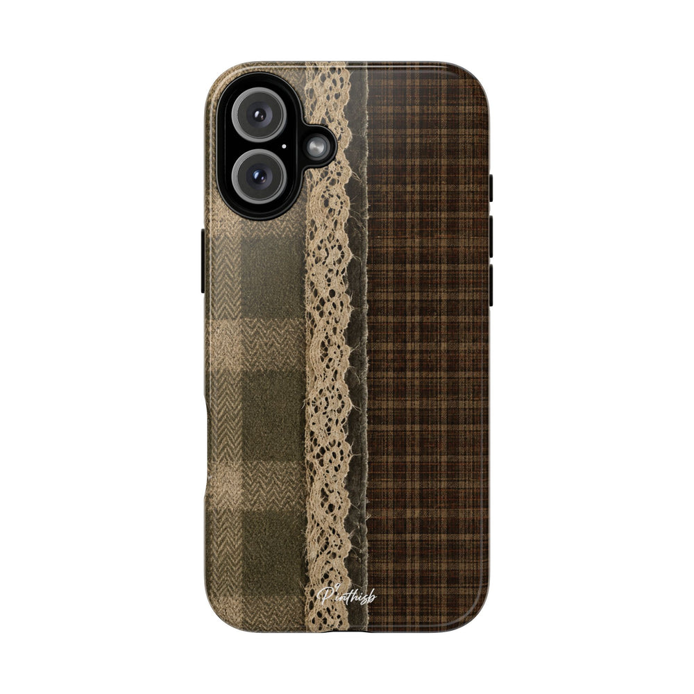 Plaid Lace Tough Phone Case