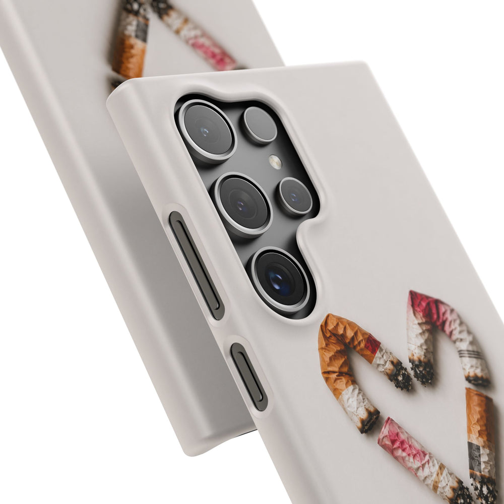Cigarette Butts Heart Snap Case