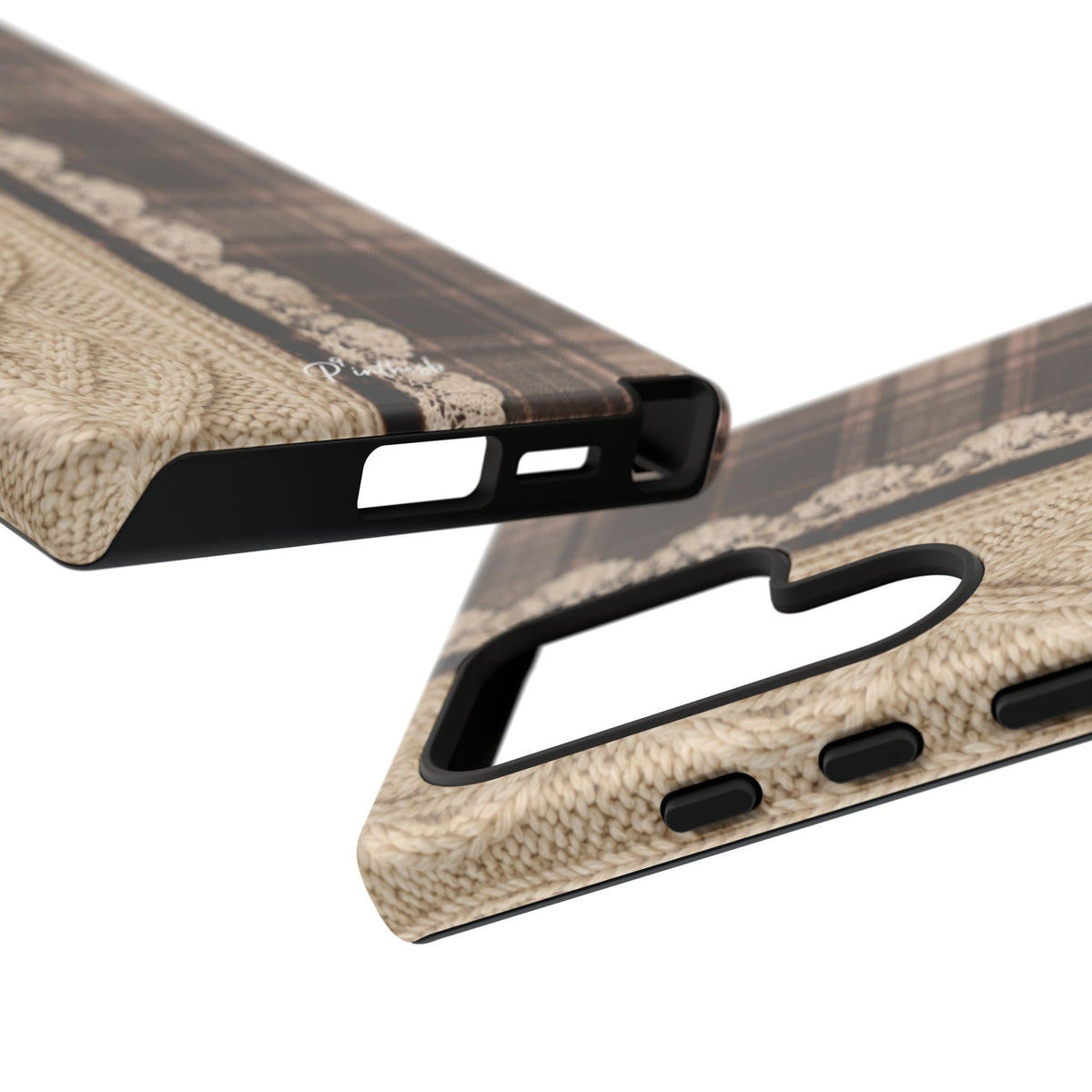 Cozy Plaid Knit Tough Phone Case