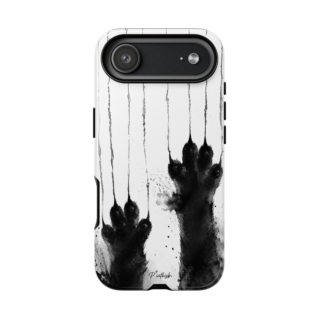 Black Ink Paw Print Tough Case